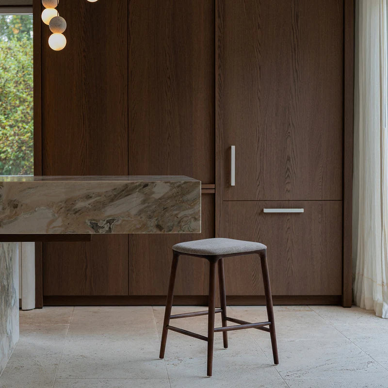 Nora Backless Bar Stool - Taupe