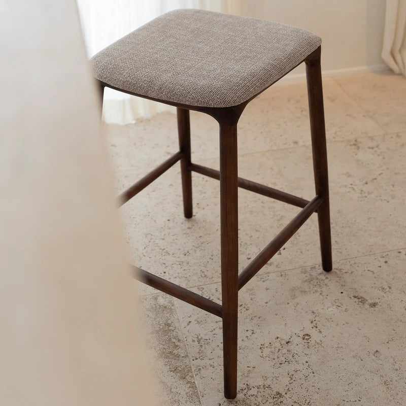 Nora Backless Bar Stool - Taupe