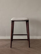 Yume barkruk - Stoffen zitting - Walnut