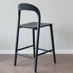 Video Ami barkruk zwart met houten zitting