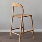 Video Ami barkruk naturel eiken met houten zitting